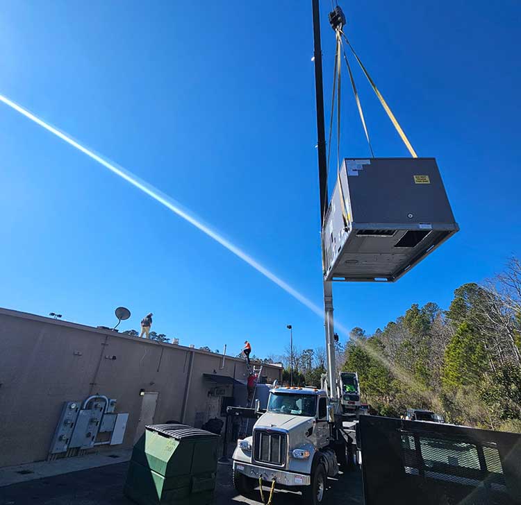 Commercial HVAC installation in South Carolina